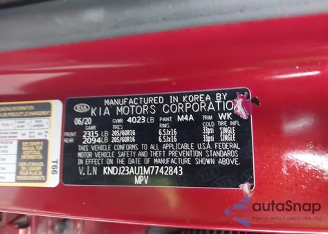 2021 Kia Soul S from USA, damaged, VIN KNDJ23AU1M7742843